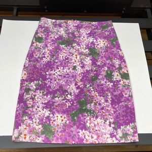 J Crew floral pencil skirt